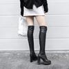 Winter new velvet thick heel knee boots Korean version versatile women's leather boots women's boots high heel boots velvet high boots