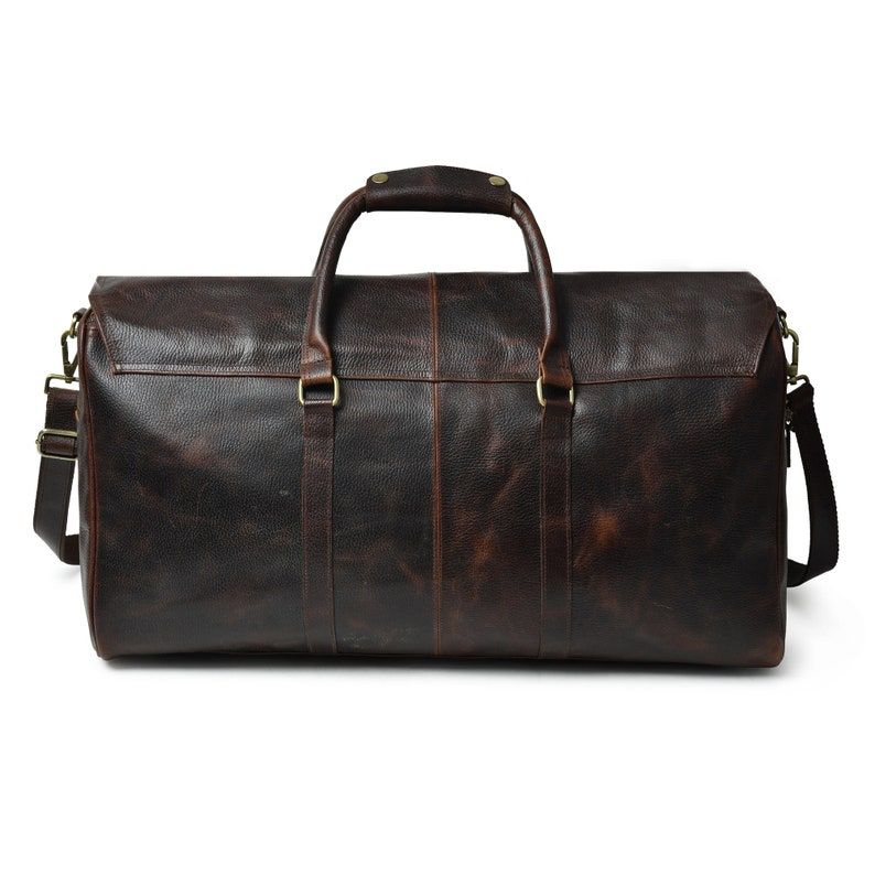 Full-Grain Leather Weekender Bag: Monogrammed Carry-On Duffle