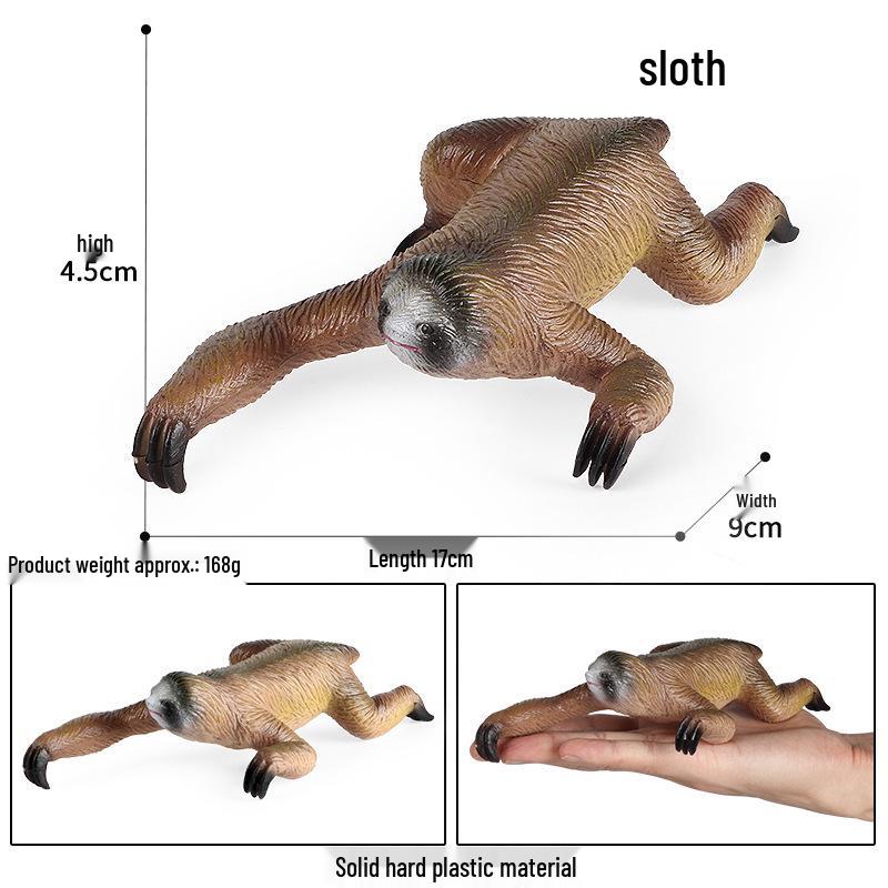 Children s Animal Figure Set: Sloth, Gorilla, Gibbon, Monkey - Educational Toy