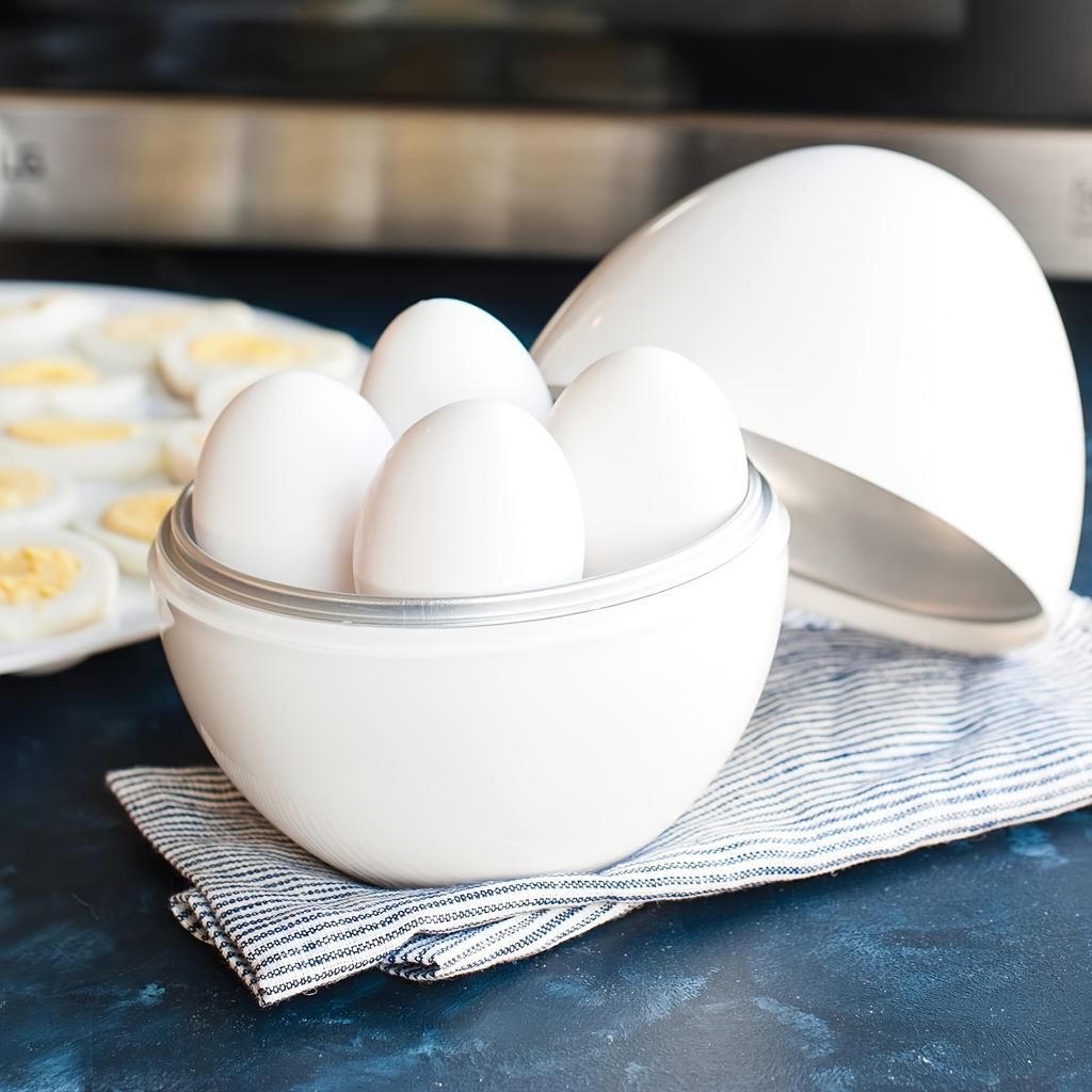 Microwave Egg Cooker, 4 Capacity, Boiled Egg Cooker, Egg Shape Compact Design Saving Time Hard Boiled Egg Cooker for Kitchen
