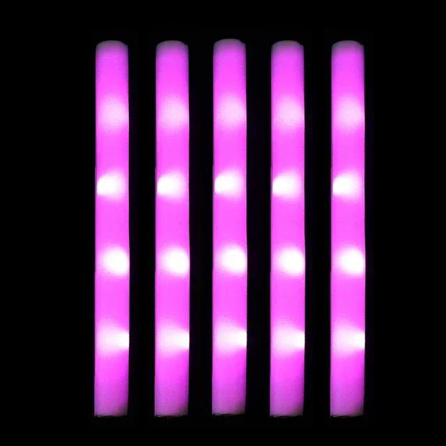 Świecące pałeczki LED, świecąca pianka, migające pałeczki, rurki do cheerleadingu, ciemne pałeczki świetlne na wesele, koncert, imprezę, karnawał, nowy rok