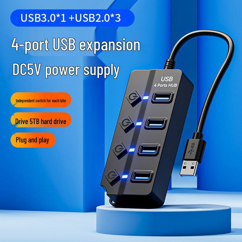 USB 3.0 Multi-Port Desktop Adapter - 4/7 Ports Extension Cord