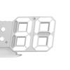 3D-Uhr, USB, digital, elektronischer Alarm, LED, mit Temperatur, für die Haushaltsdekoration, weißer Rahmen