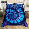 Tie Dye Duvet Cover Hippie Spiral Bedding Set Ethnic Boho Duvet Cover Swirl Tie Dye Pattern Bed Bohemian Hippie Bedding Decor