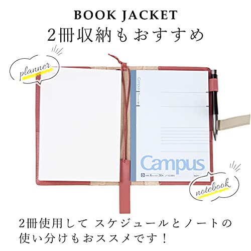 Lightex A5 Notizbuchhülle, Kompatibel mit Hobonichi/Cousin, Echtes Rindsleder, Zweifarbiges Design, CV-Monoleather Grau