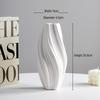 High-End Cream Style Ceramic Vase for Flower Arrangements - Elegant White Unglazed Design for Living Room Decor