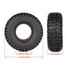 4PCS 114MM 1.9 Rubber Rock Tyres for 1/10 RC Car Crawler Axial SCX10 TRX4 Capra D90 Redcat Gen8 YIKONG WRAITH RR10