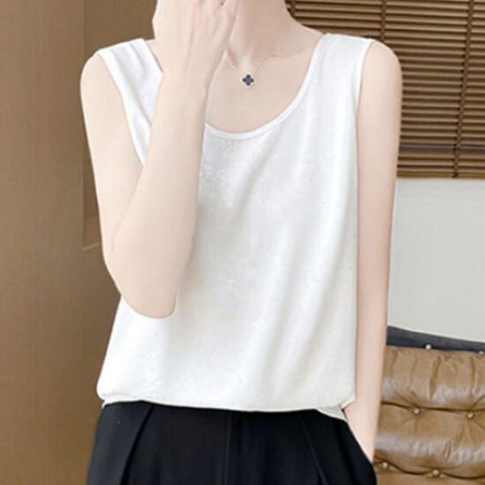 Navava Women VinTage Chic Round Neck Sleeveless T shirT nT2831