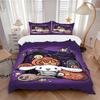 3pcs Pumpkin Lantern Sanrio Character Quilt Set Soft and Comfortable Bedroom, Guest Room and Dorm Decor Bedding Set S080