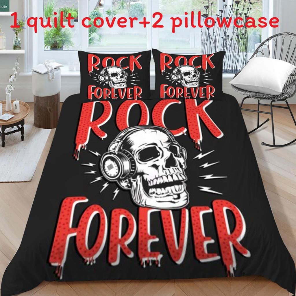 

Heavy Metal Slayer Band Skeleton Pattern Duvet Cover Pillowcase Three Sets Piece StyleA