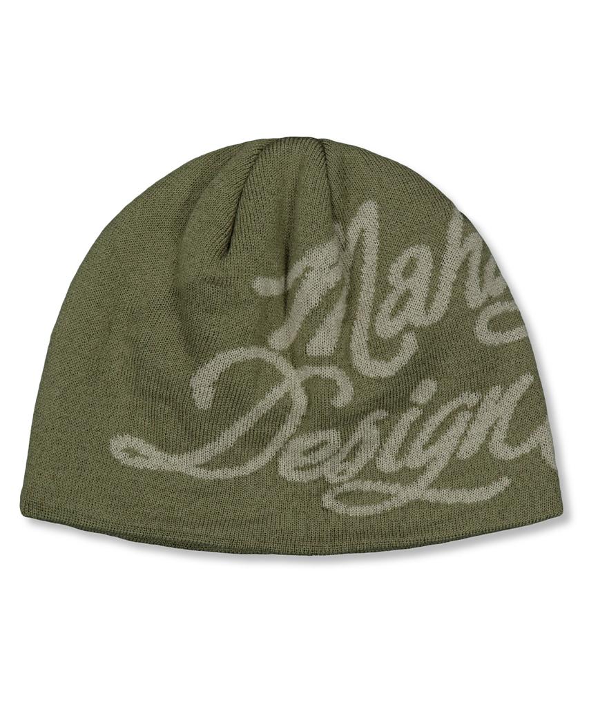 MAHAGRID Ink Logo Knit Beanie Khaki(Mg2Ffmab35A)