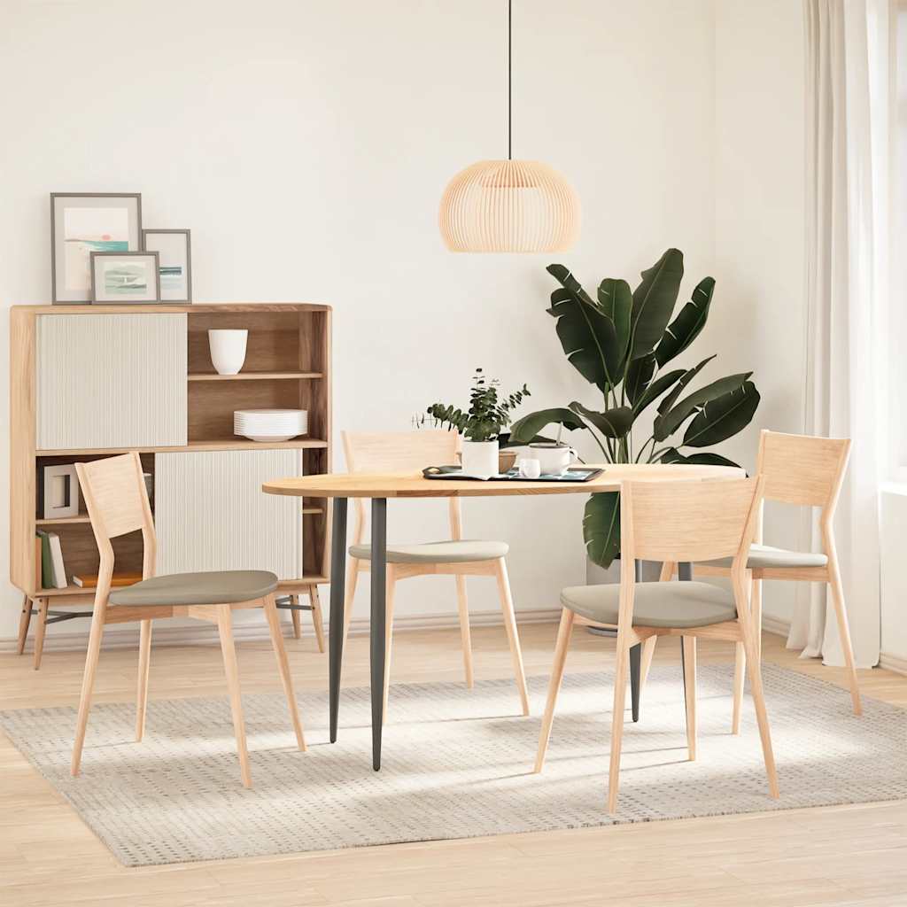 Vidaxl Tablero de Mesa, 140X60X2 Cm, Madera Maciza de Roble, Ovalado