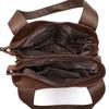 Large Capacity Leather Tote Bag for Women Vintage Shoulder Handbag with Zip Pockets