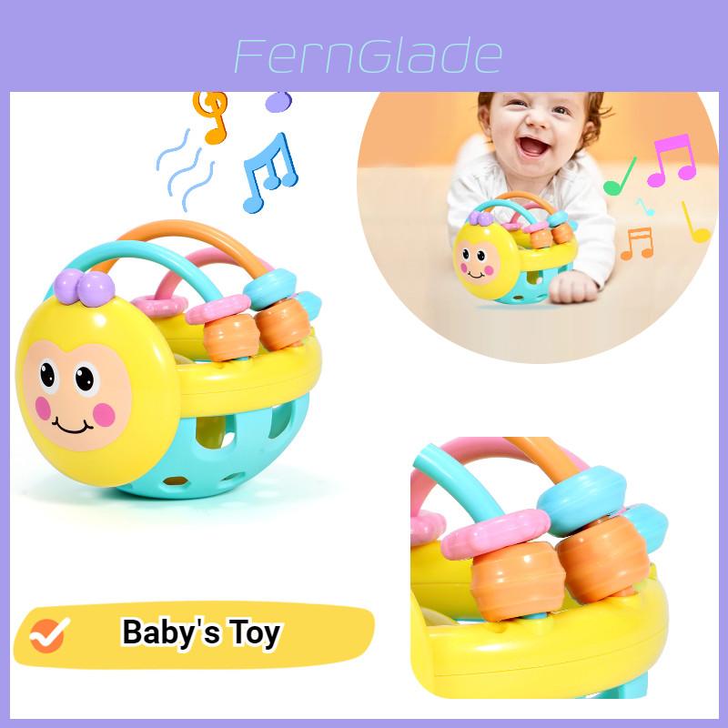 Colorful Baby Bee Soft Gel Bed Bell Rattle Toy Hand Grasping Ball Toy Children's Puzzle Toy