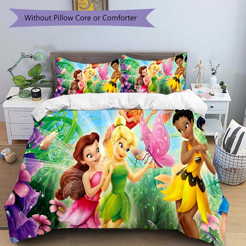 Fairy Friends Fantasy Garden Print 3Pcs Bedding Setduvet Cover With 2 Bedropillowcase Home Birthday Gift