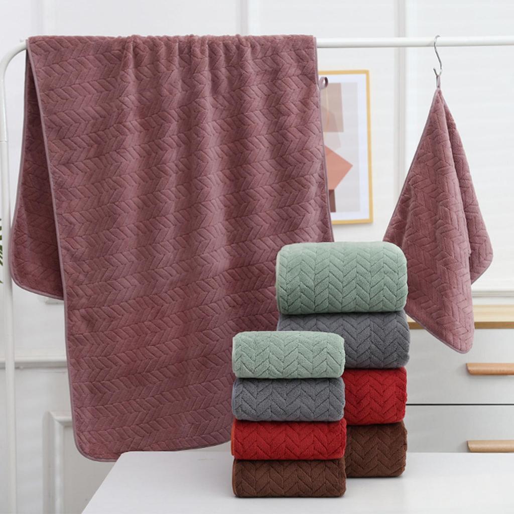 5x Coral Velvet Bath Towels, SPA Hotel Towel, Quick Drying Towel for Sport, Bathroom, SPA, Gym,