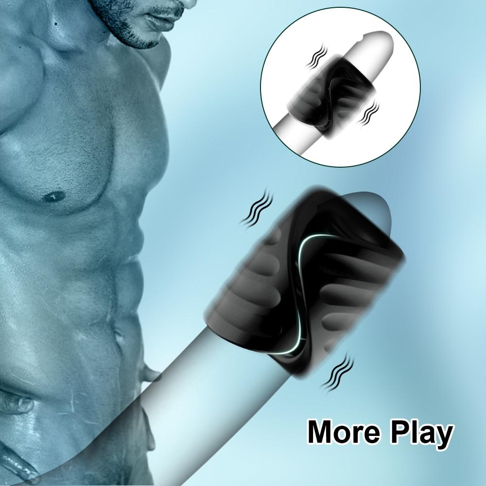 Automatic Man Masturbator Ejaculation Delay Glans Trainer Penis Stimulater Massager Male Vibrator Sex Machine for Men