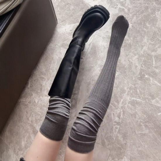 Over The Knee Boot Stocking for Women Slouch Top Thick Cotton Knit Thigh High Socks Winter Autumn Leg Warmers