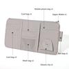 Multi Functional Sun Visor Storage Bag with Phone Holder Sunglass Case and Card Slots Space Saving Car Accessory