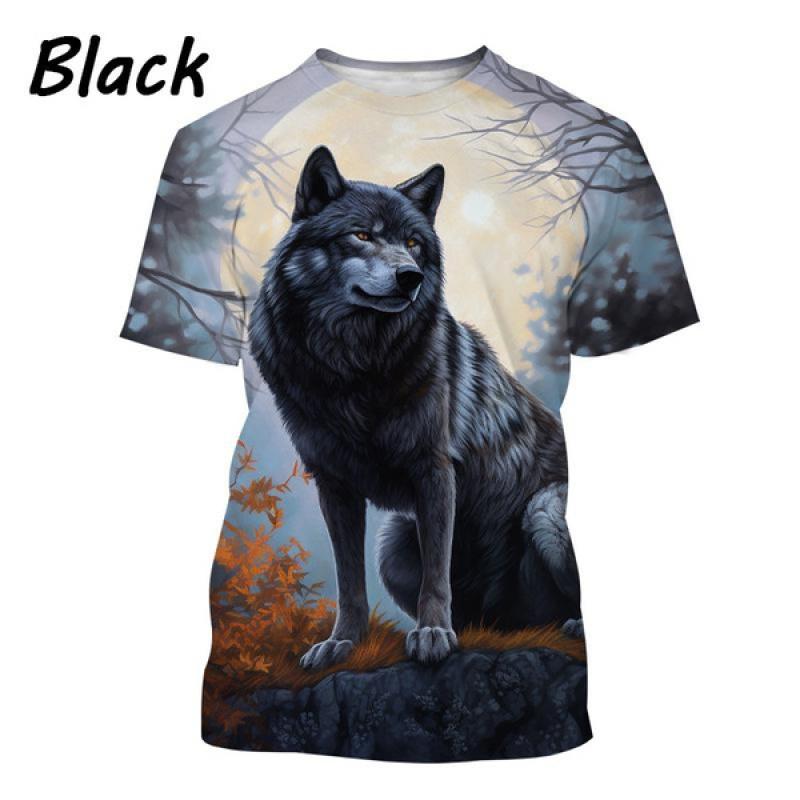 3d Printed Animal Wolf T Shirt Summer New Fashion Casual Street Cool T-shirt