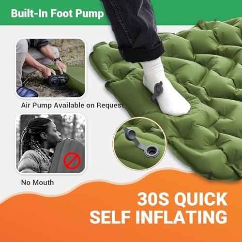 Waterproof Dampproof Inflatable Sleeping Mat with Pillow FoldableMattress