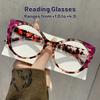 Women'S Vintage Cat Eye Reading Glasses - Clear Transparent PC Frame,Magnification, Full-Rim Design with Cleaning Cloth