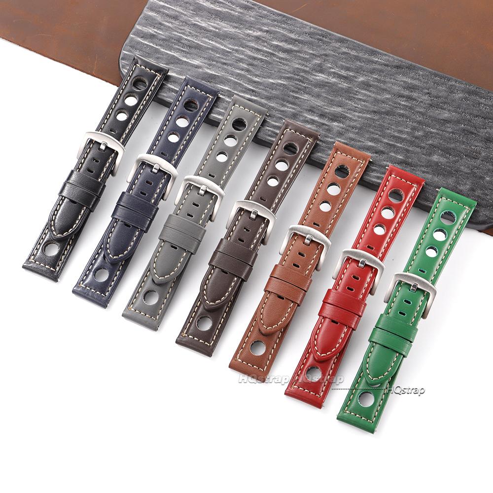 Cowhide Watch Strap Vintage Genuine Leather 20mm 22mm 24mm 26mm Watchband Women Men Watch Band for Seiko Belt with Pin Buckle