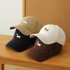 Breathable Cotton Blend Embroidered Puppy Design Adjustable Unisex Baseball Hat Multiple Colors