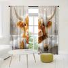 2pcs Cow That Loves To Take A Shower Printed Curtains   Shade and Privacy Protection   Suitable for Decorating Various Rooms