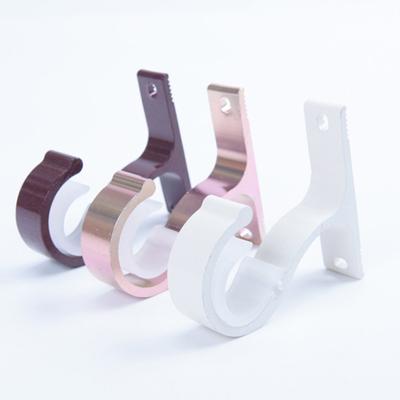 Curtain Rods Bracket Hanger Hook Rod Support Clamp Crossbar Fixing Clip Wall Hooks Organizer Rails Rack Home Storage Accessories