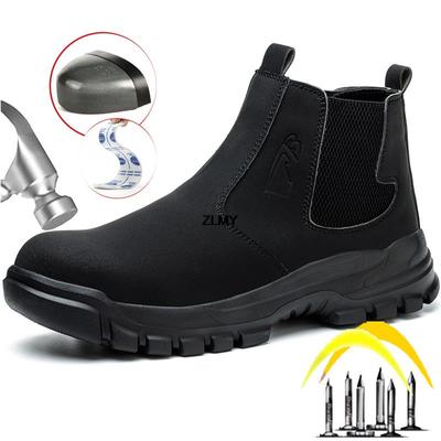 Fashion ZLMY Anti-spark Welder Shoes Men's High Top Work Safety Boots Puncture Proof Construction Safety Shoes Men Boots Plus Size 48