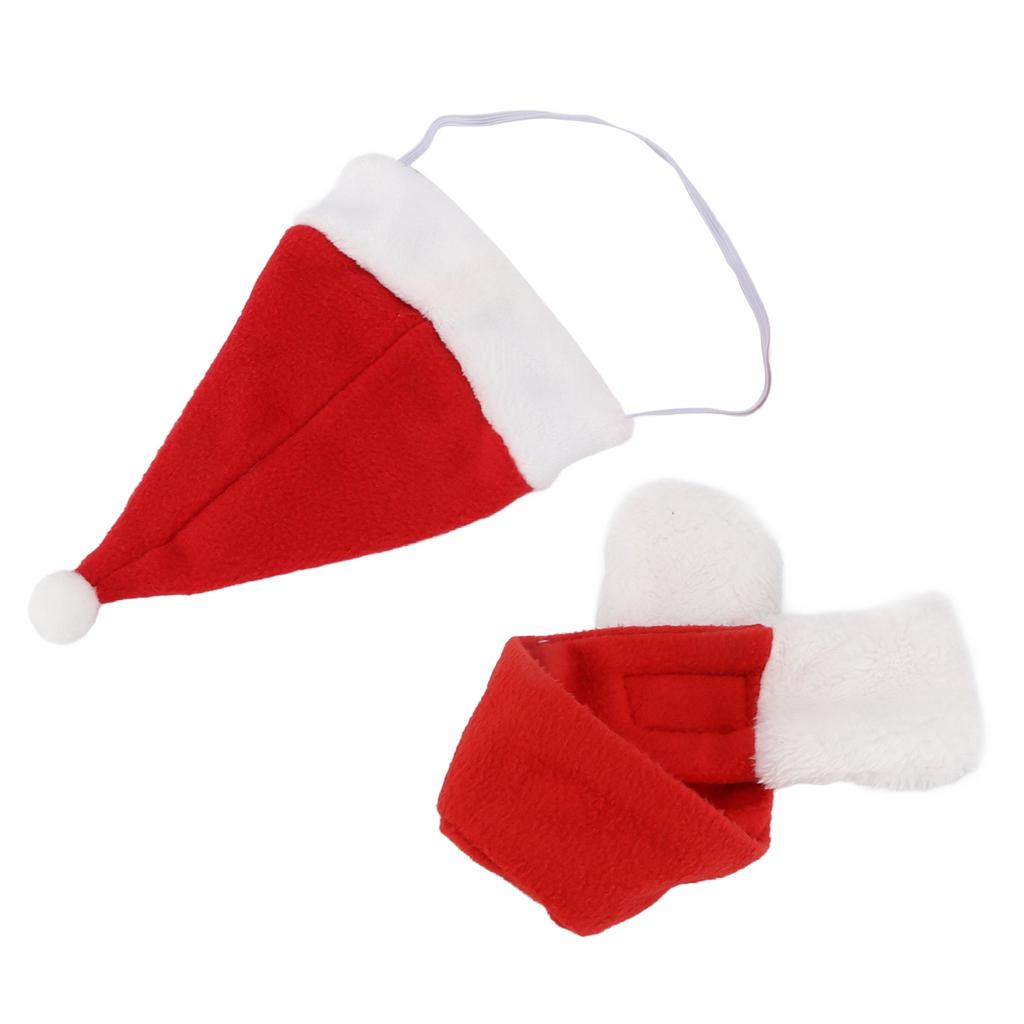 Small Animal Christmas Costume Christmas Scarf and Hat Set for Guinea  Chinchilla and Other Small