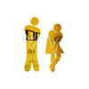 Funny Women Men Self Adhesive Removable Sticker Door Women Men Removable Wall Door Sticker Toilet Sign Decal Decor naklejki wc