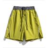 Men's Quick Dry Athletic Shorts - Color Block Drawstring Running Shorts with Reflective Stripe Detail