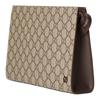 Gucci GG Detail Ceramic Effect Finish Supreme Canvas Clutch Bag Women clutch Beige Dark-Wood 768255-FACQC-9773