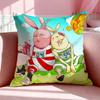 Cartoon U-Usavich Cushion Cover Breathable Linen Pillowcase Summer Odorless Eco-Friendly Invisible Zipper Washable