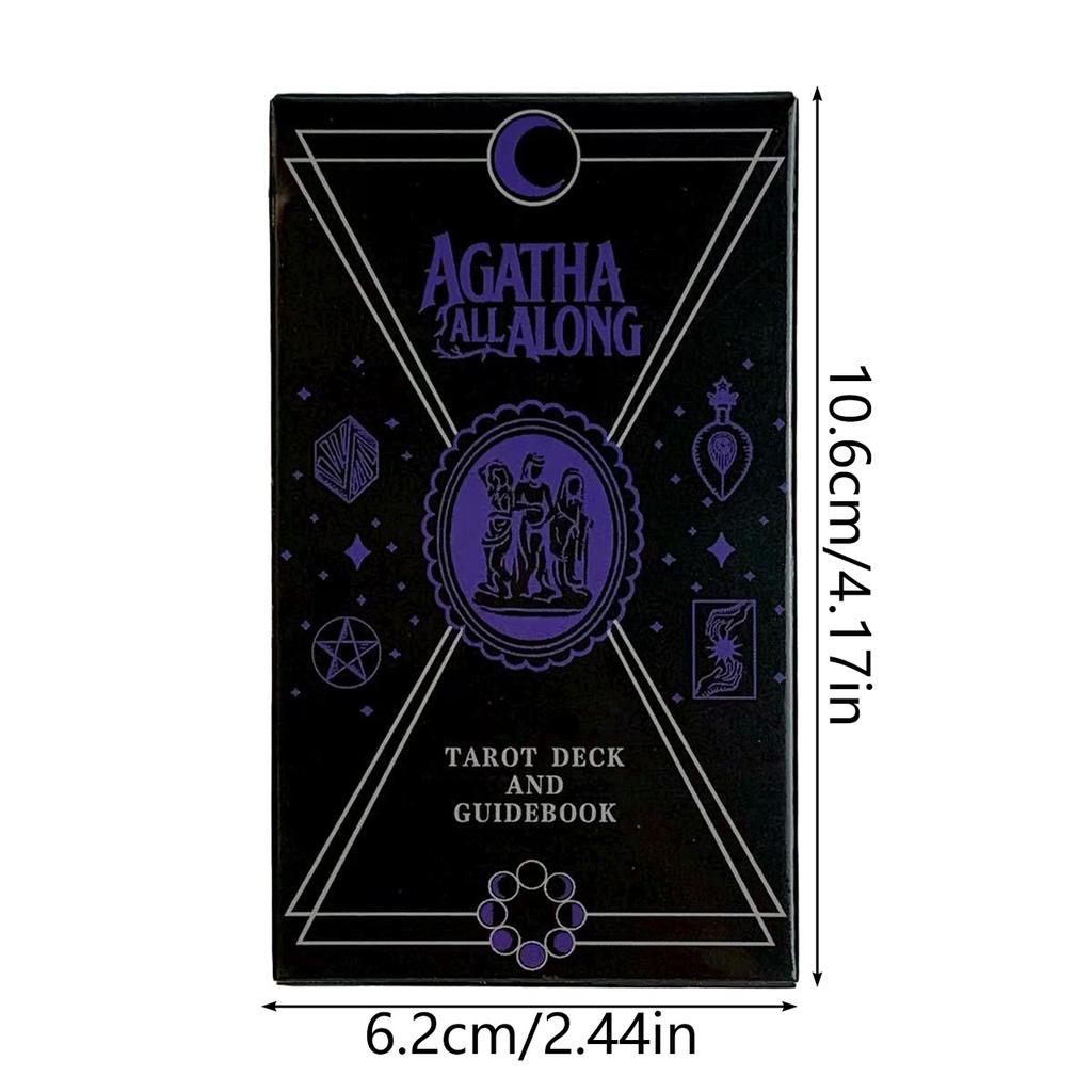 Agatha All Along Tarot Deck A 78 Cards Deck English Version Fate Predictive Divination Party Cards, Halloween and Christmas Gift