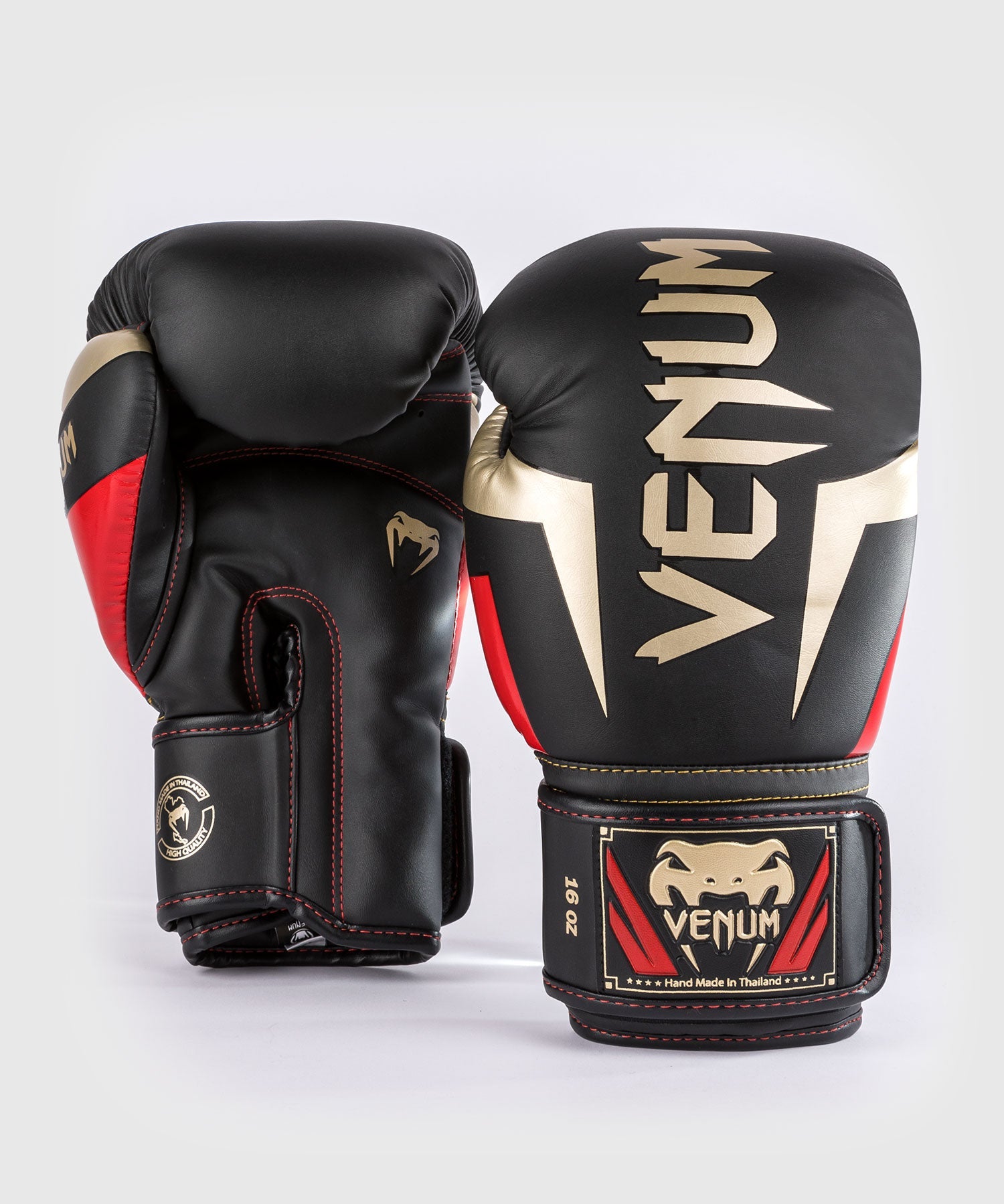 

Боксерские перчатки Venum Elite - черный/золотой/красный