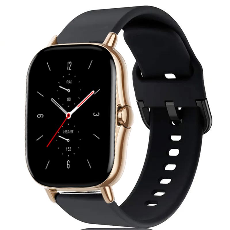 Sport strap For Amazfit GTS-GTR-4-3-2-2e-Mini-Pro-stratos 2 3 Watchband Silicone Bracelet Correa Amazfit bip-U-S-3-pro 20mm 22mm