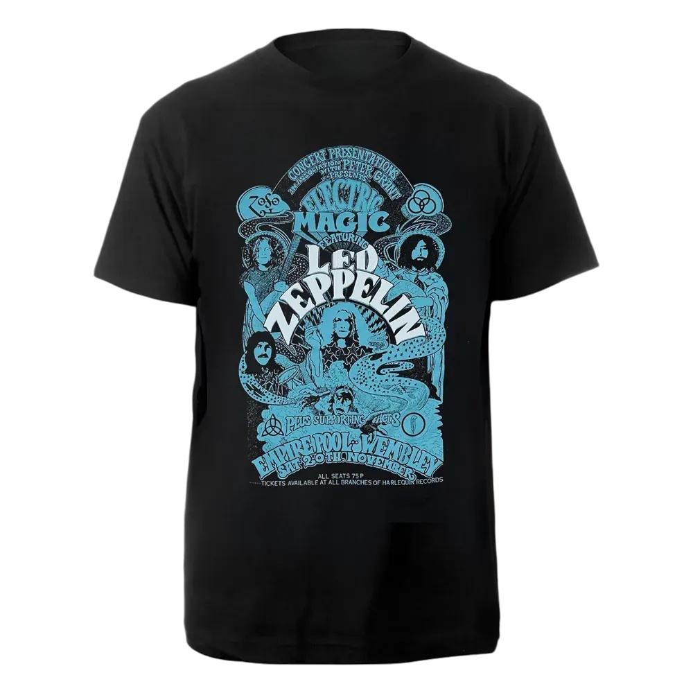Rock Band Led Zeppelin T-shirt Men and Women Summer Gothic Clothing Fashion Round Neck Short Sleeved Top