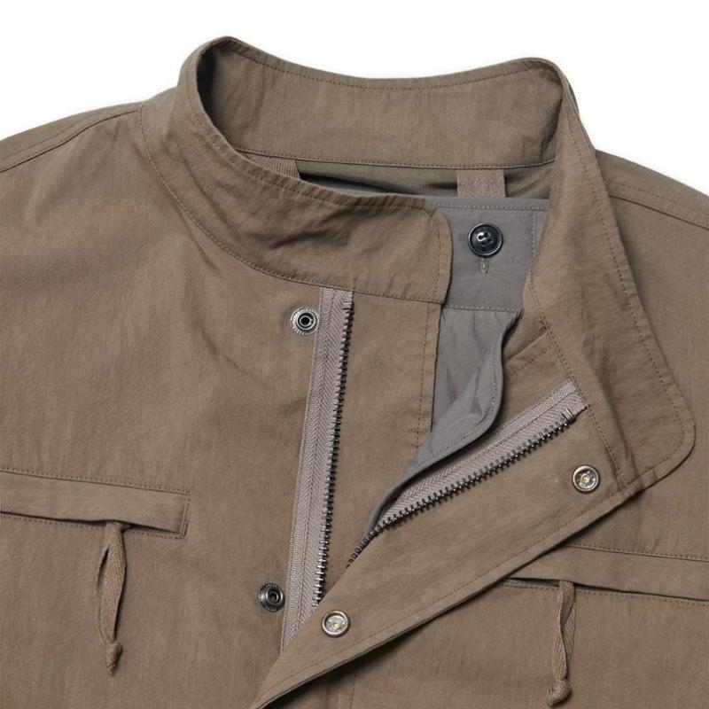 Nomanual Patched Emblem Parka   Washed Brown