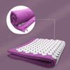 2pcs Body Massager Cushion Mat Relieve Acupressure Yoga Pad Pillow Set Purple
