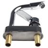 Bathroom Washbasin Faucet Double Hole 360° Rotating Sink Cold and Hot Water Tap