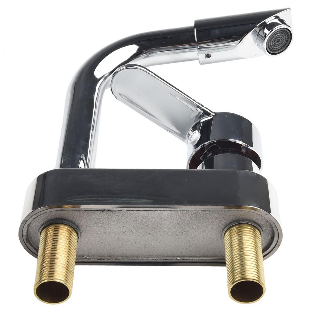 Bathroom Washbasin Faucet Double Hole 360° Rotating Sink Cold and Hot Water Tap