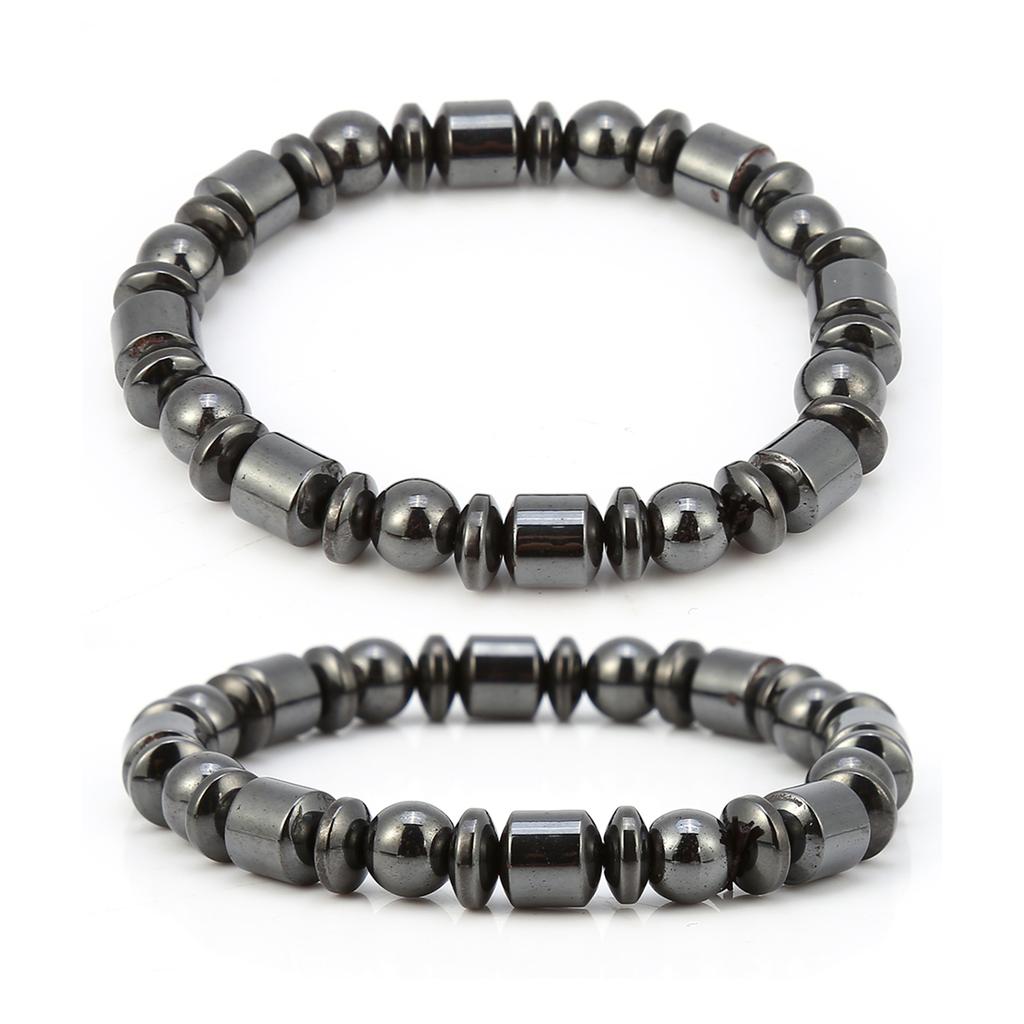 Unisex Stylish Weight Loss Black Stone Bracelet Health Care Magnetic Therapy Bracelet