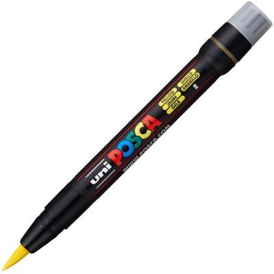 Paint Marker - POSCA - Brush Yellow - Erasable - Opaque - Line Width 1-10 Mm