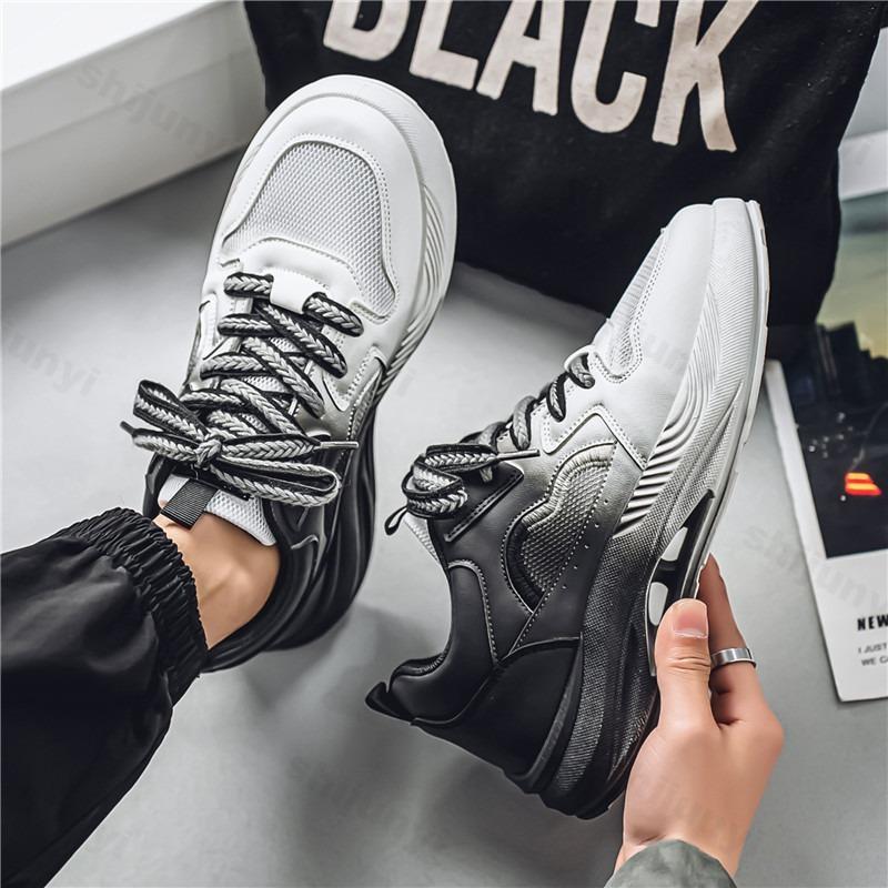 Fashion 2025 New Men's Shoes Summer Breathable Mesh Anti Slip Running Sports Shoes Fashion Trend Versatile Comfortable Chunky sneakers