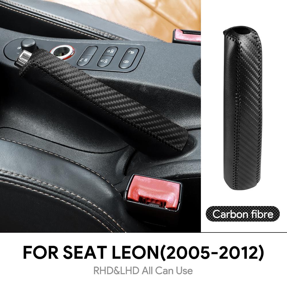 Genuine Leather Hand-stitched For SEAT Altea Toledo MK1 MK2 Ibiza Leon Cupra 2005-2012 LHD RHD Car Handbrake Cover Accessories