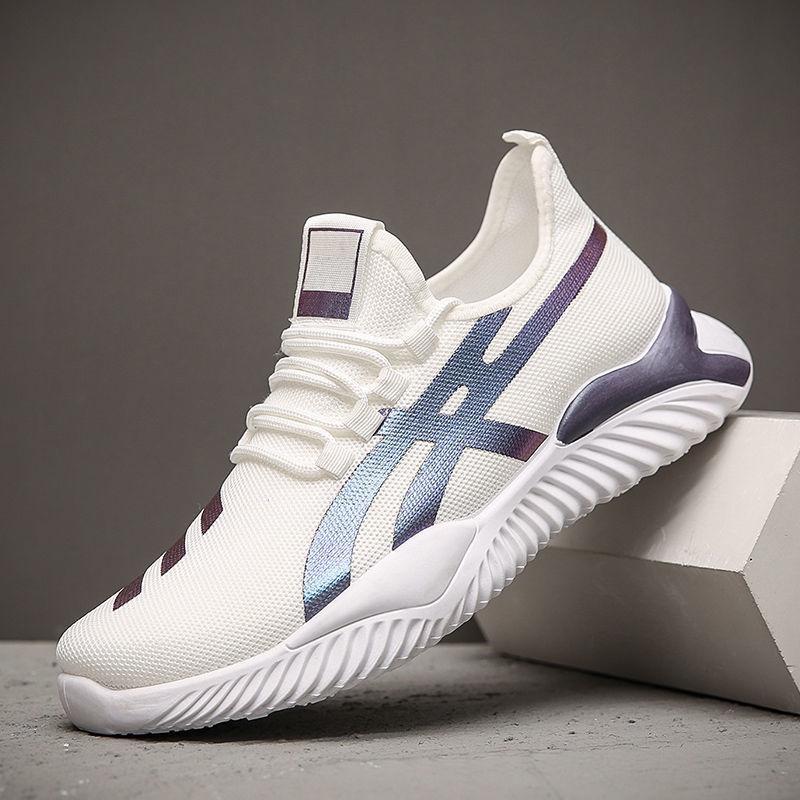 New men's shoes trendy lightweight sports shoes men's breathable fly-woven casual shoes men's running shoes