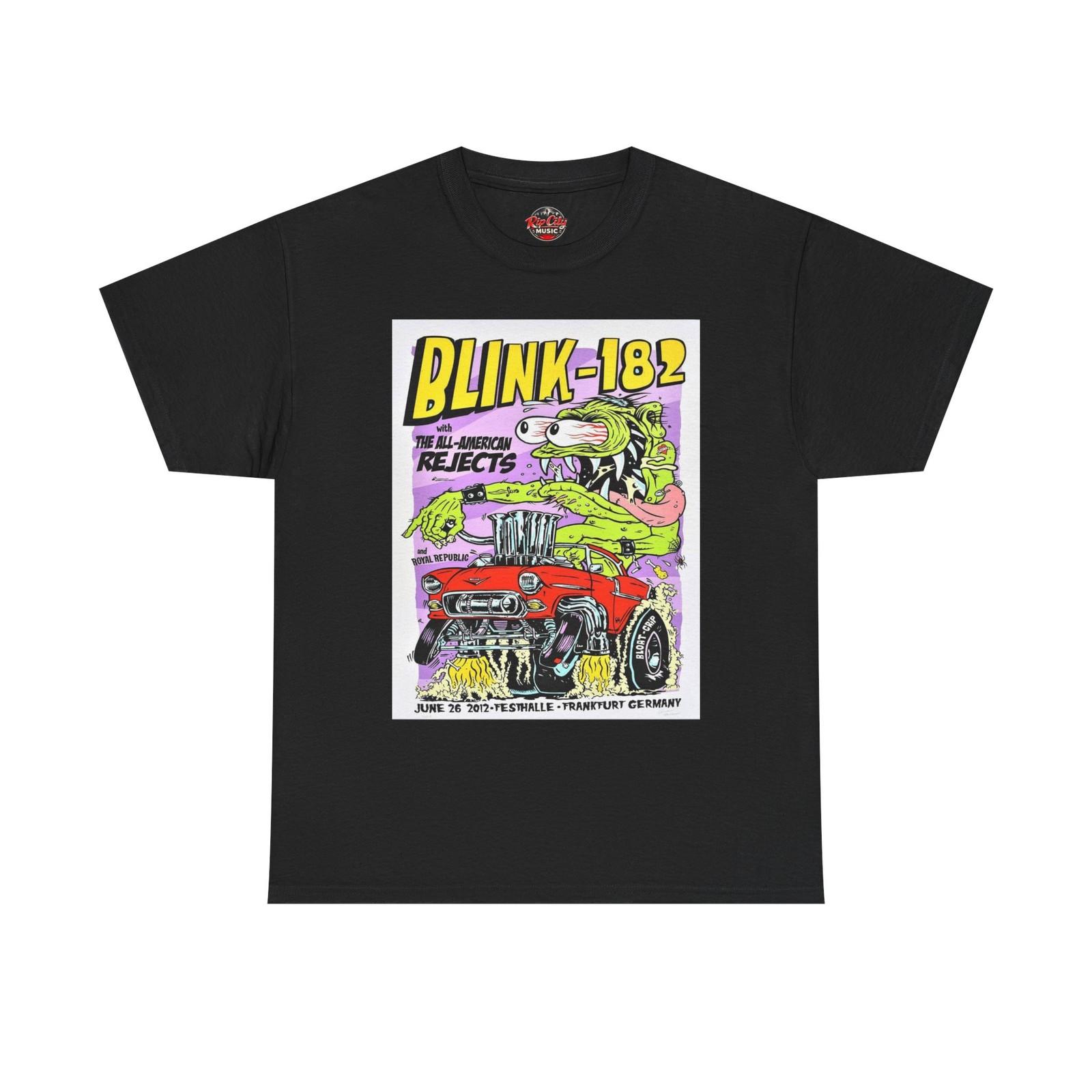 Blink 182 Jun 26 Festhalle Frankfurt Germany Retro Concert Poster T-Shirt XXXL